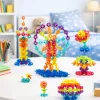 LEAN TOYS Snowflake Building Blocks Set in a Suitcase 140pcs