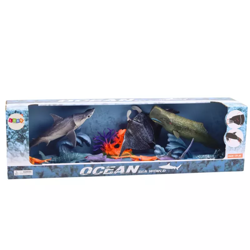 LEAN TOYS Figūru komplekts Jūras dzīvnieki ar kustīgiem elementiem Rajs