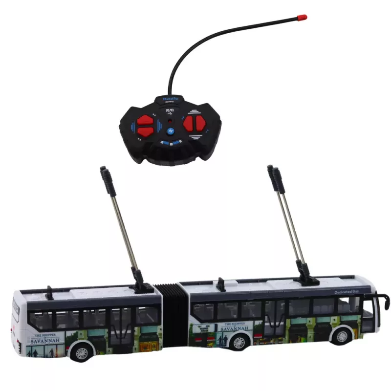 LEAN TOYS Remote Controlled City Trolleybus RC Lights Public Transport
