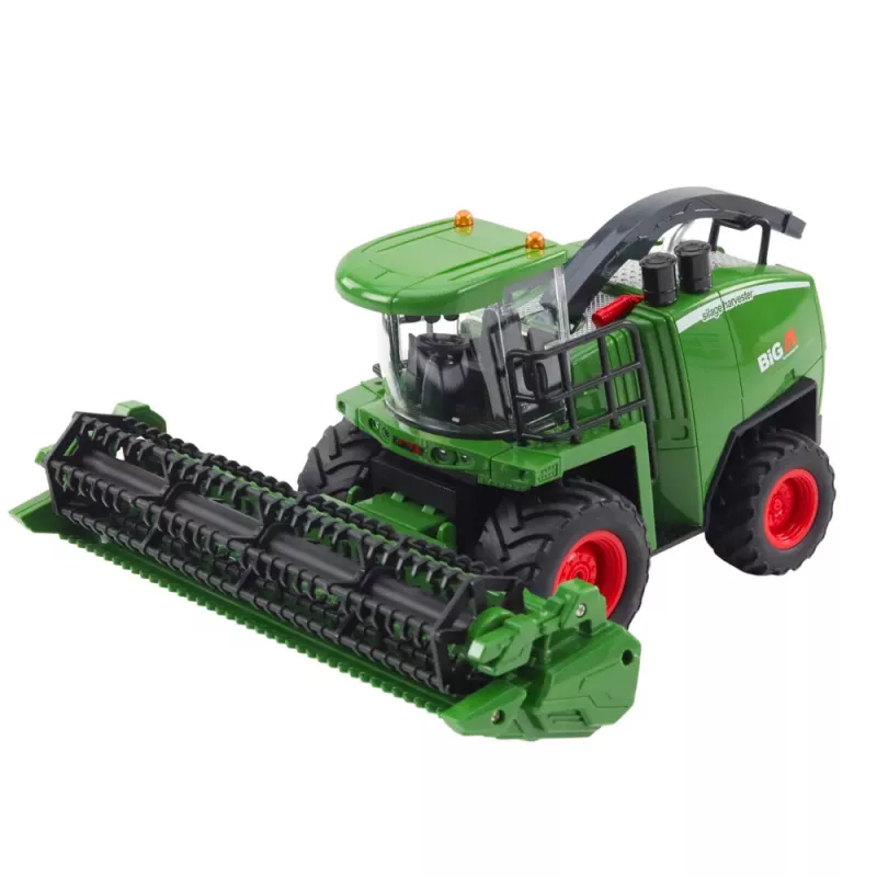 LEAN TOYS lauksaimniecības kombains ar graudu un kukurūzas ražas novācēju, tālvadības RC 1:24