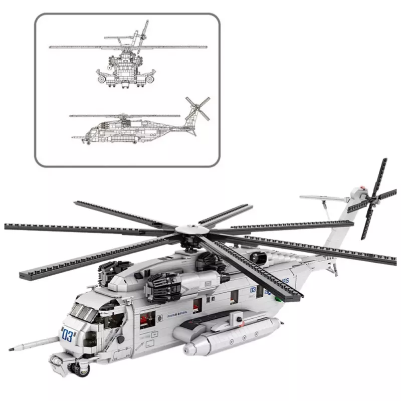 LEAN TOYS Construction Blocks Transport Helicopter 2192el