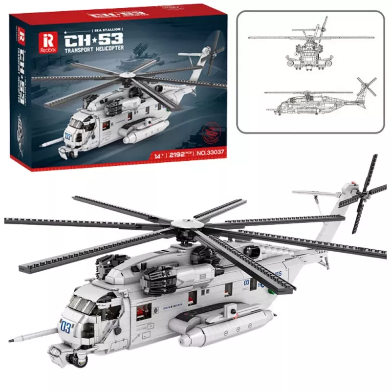 LEAN TOYS Construction Blocks Transport Helicopter 2192el