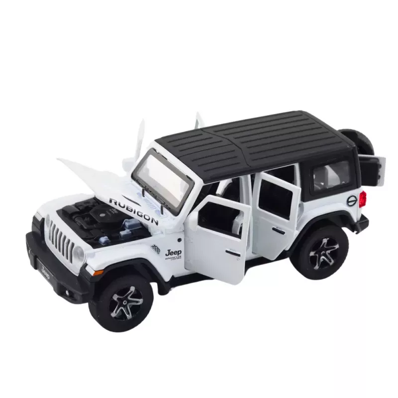 LEAN TOYS Set of Car Off-road Camper Metal Drive Lights Sounds White 1:32