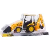 LEAN TOYS Divu kausu ekskavators Mobilais celtniecības transportlīdzeklis Dzeltens