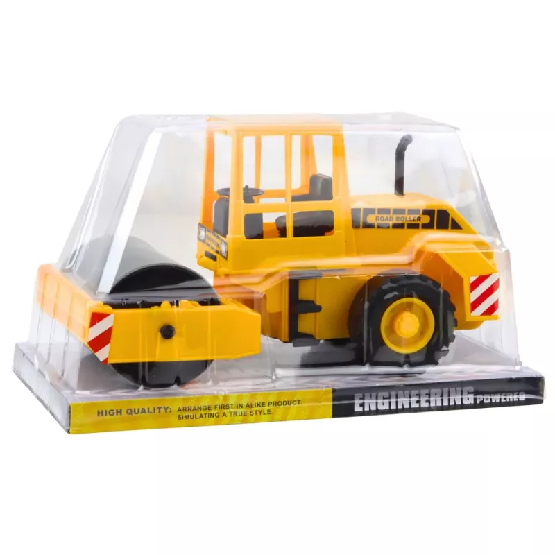LEAN TOYS Ceļa veltnis Būvniecības transportlīdzeklis ar rotējošu stūri