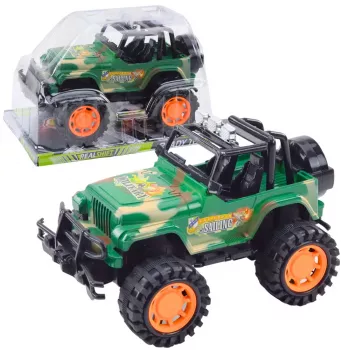 LEAN TOYS Liels militārais bezceļu transportlīdzeklis Zaļš