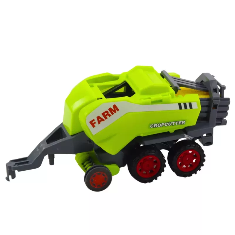 LEAN TOYS Traktora un lauksaimniecības preses komplekts Siena prese Zaļš