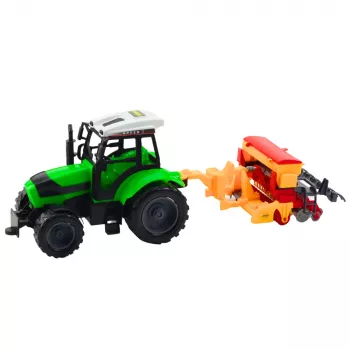 LEAN TOYS Traktora komplekts ar sējmašīnu
