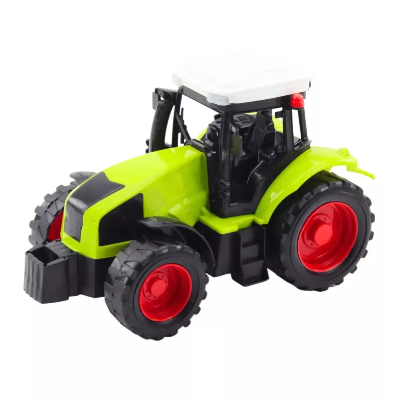 LEAN TOYS Lauksaimniecības traktors ar HDS piekabi kokmateriālu transportēšanai