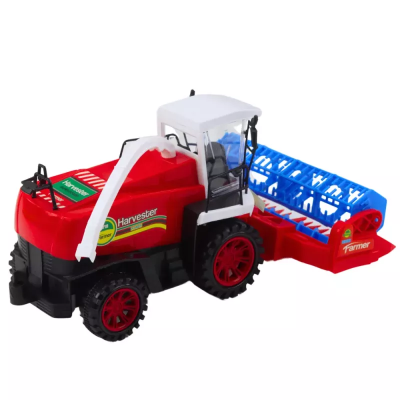 LEAN TOYS Kombains Lauksaimniecības Ražas Novācējs Ar Atdalāmu Griešanas Aparātu Sarkans