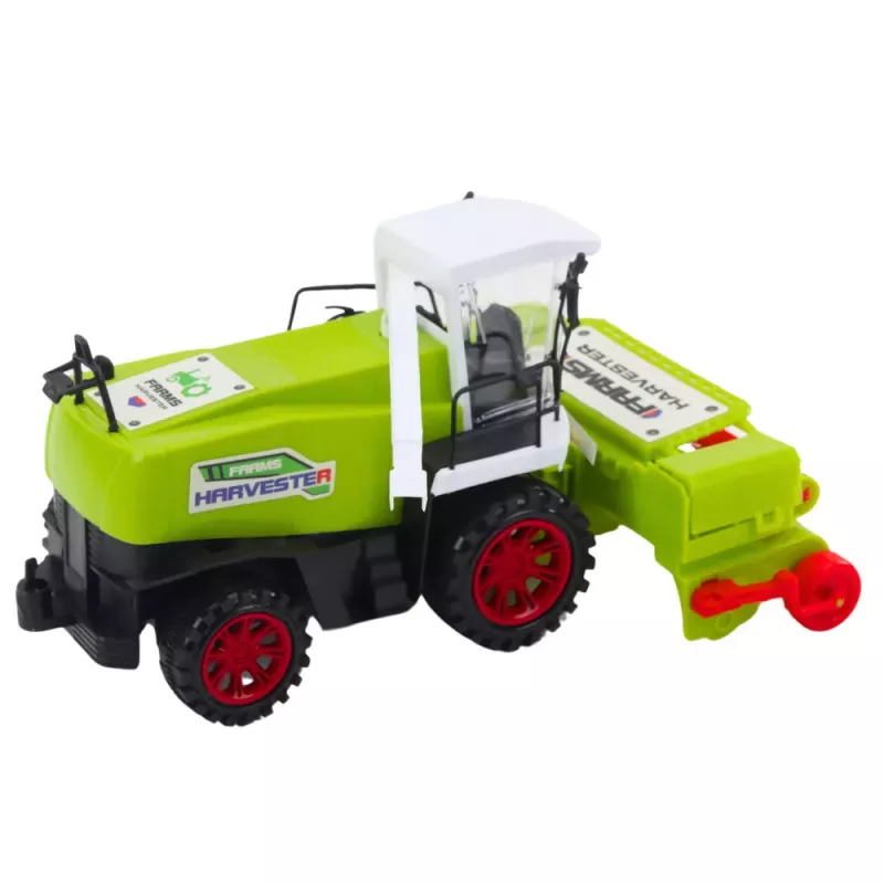 LEAN TOYS Rotaļlietu Lauksaimniecības Kombains Ar Piedziņu Zaļš