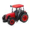 LEAN TOYS Lauksaimniecības traktors ar zaļu un dzeltenu piekabi, sarkans, 50 cm