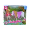 LEAN TOYS Mini Doll Set With Horse Riding Costume Saddle