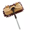 LEAN TOYS Bērnu mops ar teleskopisku rokturi Animal Brown