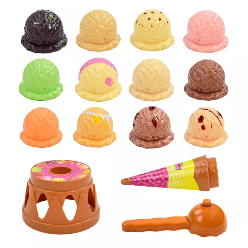 LEAN TOYS Ice Cream Tower Arcade Game Colorful Knobs 17 pcs.