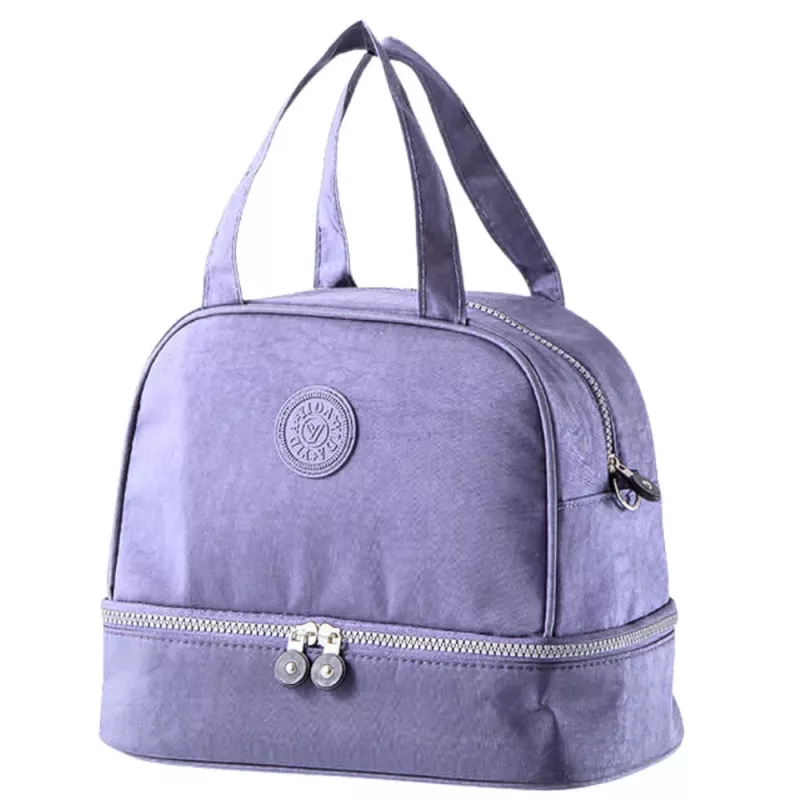 LEAN Thermal Insulating Breakfast Bag ar regulējamu siksnu, violeta, 27 cm