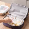 LEAN Thermal Insulating Breakfast Bag ar regulējamu siksnu, violeta, 27 cm
