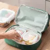LEAN Thermal Insulating Breakfast Bag with Adjustable Strap Green 27cm
