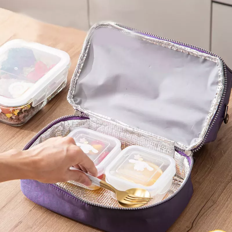 LEAN Thermal Insulating Breakfast Bag ar regulējamu siksnu Rozā 27cm