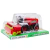 LEAN TOYS Lauksaimniecības kombains ar griešanas aparāta piedziņu, sarkans, mērogs 1:16