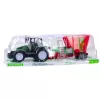LEAN TOYS Zaļš lauksaimniecības traktors ar piekabi un barības maisītāju 50cm
