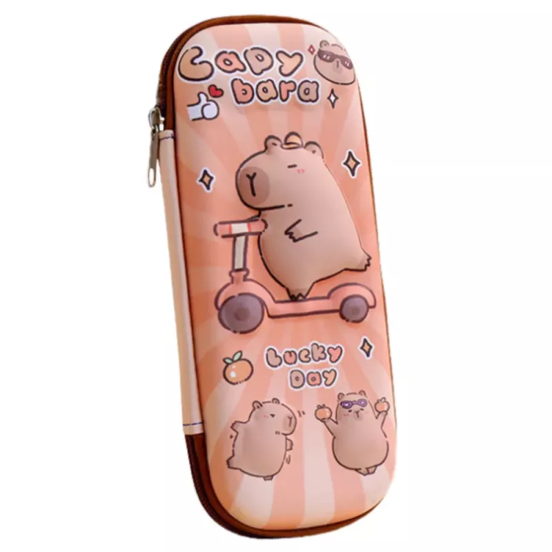 LEAN Pencil Case School Kit Capybara On A Scooter 23cm