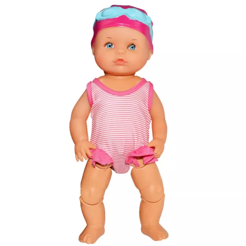 LEAN TOYS Baby Doll Floating Bath Moves Limbs Pink Outfit