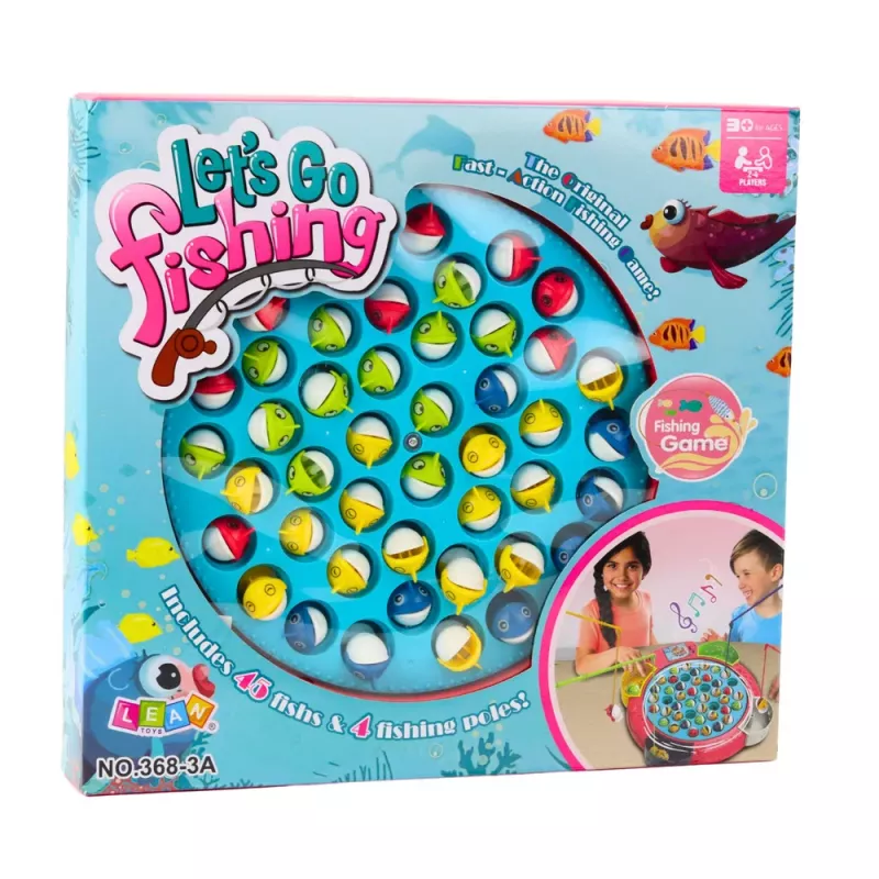 LEAN TOYS Interaktīva arkādes spēle Ar baterijām darbināma makšķerēšana Rozā