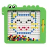 LEAN TOYS Magnētiskā tāfele Puzle Mozaīka Dinozaurs Zaļš 20 dizaini