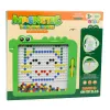 LEAN TOYS Magnētiskā tāfele Puzle Mozaīka Dinozaurs Zaļš 20 dizaini