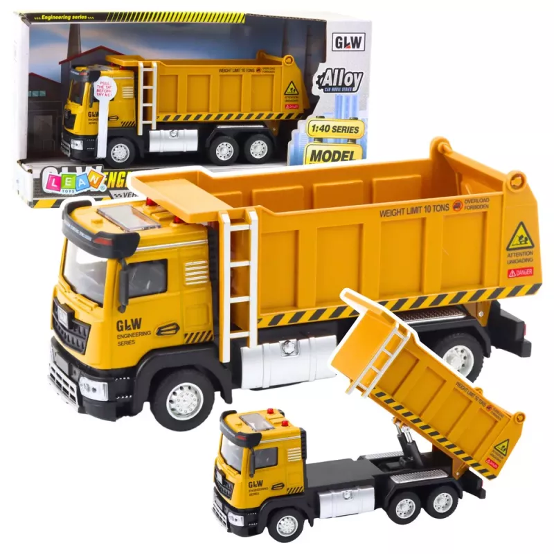 LEAN TOYS Construction Vehicle Yellow Tipper Truck