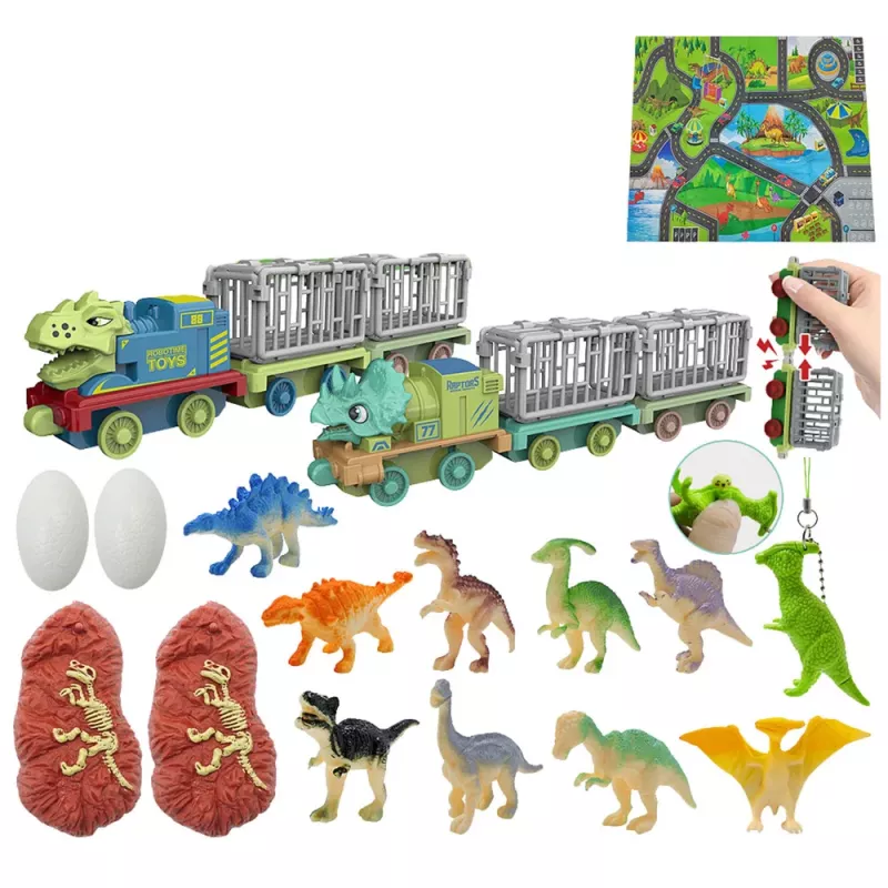LEAN TOYS Adventa kalendārs bērniem Dinozauru figūriņas un aksesuāri