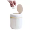 LEAN Mini Waste Bin Opening Lid Universal Elegant White
