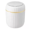 LEAN Mini Waste Bin Opening Lid Universal Elegant White