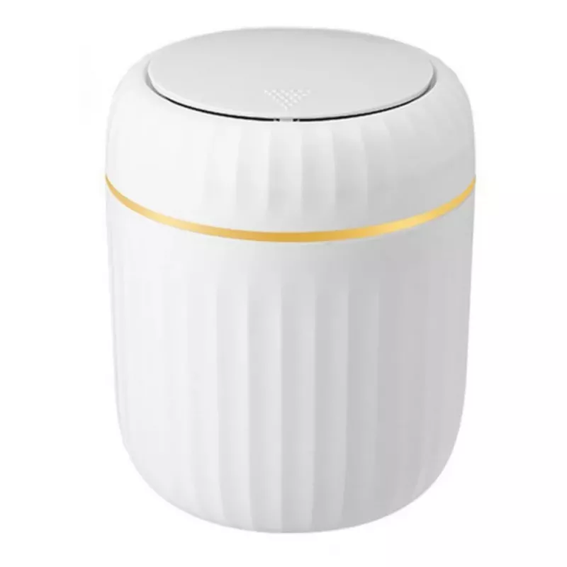 LEAN Mini Waste Bin Opening Lid Universal Elegant White