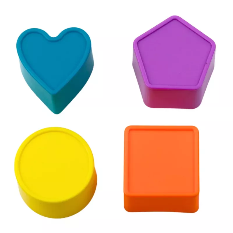 LEAN TOYS Sensory Cube Educational Shape Sorter for Children, Flexible Elastic Bands, 6 Shapes, Multi-Colored