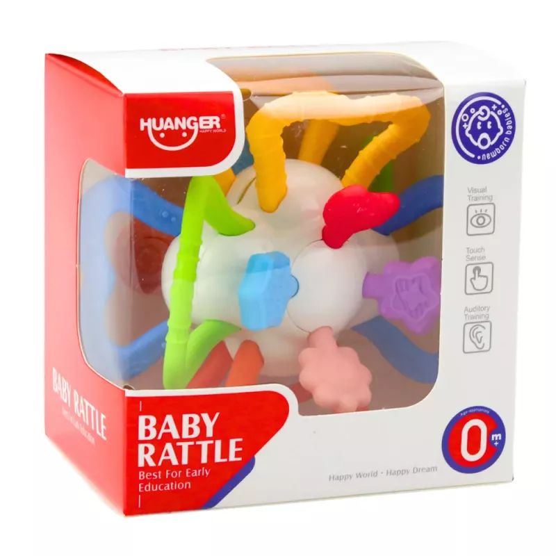 LEAN TOYS Sensoriskā Rotaļlieta Rotējoša Zobu Kodējs Krāsains