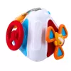 LEAN TOYS Izglītojošs sensoriskais kubs mazuļiem, krāsains 5-in-1