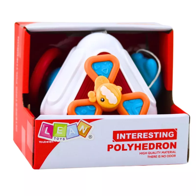 LEAN TOYS Izglītojošs sensoriskais kubs mazuļiem, krāsains 5-in-1