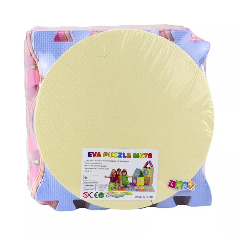 LEAN TOYS Mīkstā puzles izglītojošā paklājiņa EVA putas Pasteļdzīvnieki 16 gab.