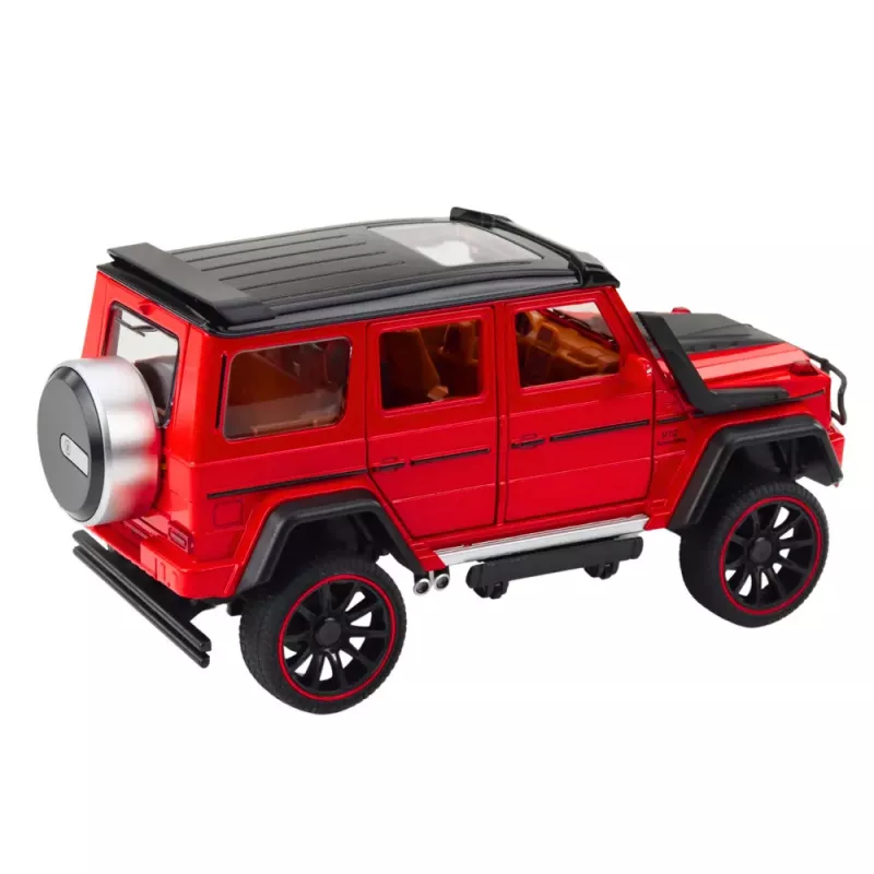 LEAN TOYS Bezceļu Auto Metāla Atpakaļgaitas Piedziņa Ar Atveramām Durvīm Sarkans 1:22