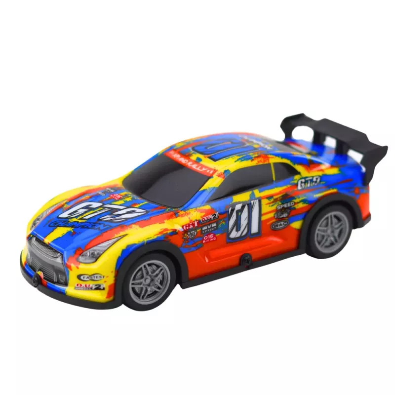 LEAN TOYS RC Racing Car with Glowing Body, Blue and Yellow