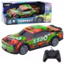 LEAN TOYS Ar vadību vadāma sacīkšu automašīna ar apgaismotu virsbūvi oranžā un zaļā krāsā