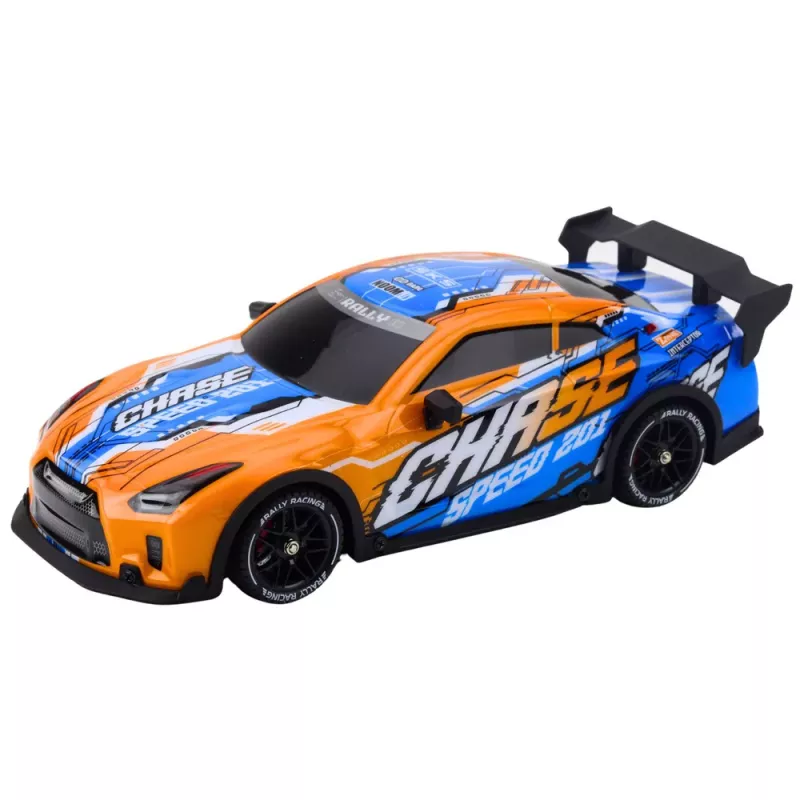 LEAN TOYS RC Sports Car with Illuminated Drift Body Orange