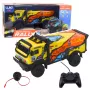 LEAN TOYS Ar tālvadību vadāms kravas auto RC tālvadība Skaņas Dzeltens