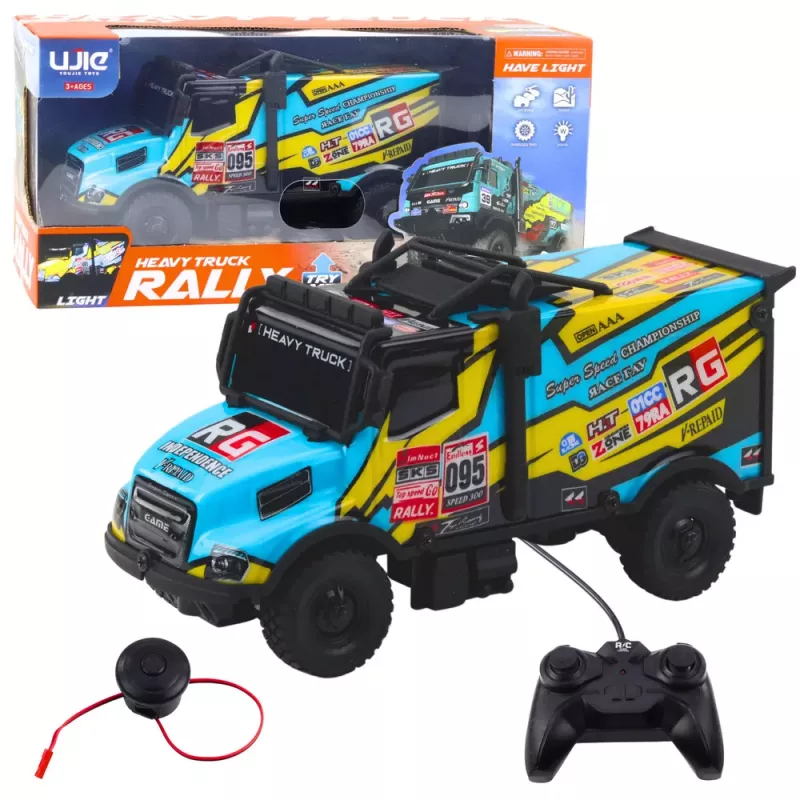 LEAN TOYS RC Kravas Auto Ar Tālvadību Apgaismots Tirkīza Korpusā