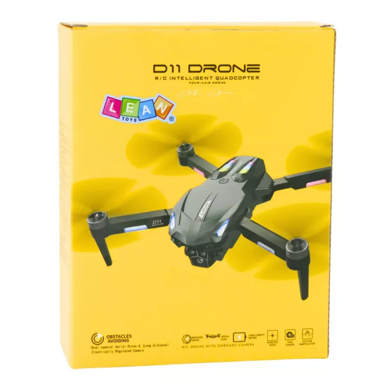 LEAN TOYS D11 Drone Remote Control HD Camera WIFI Gesture Control Remote Control Yellow