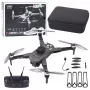 LEAN TOYS Drone Y329 HD Camera WiFi FPV Quadcopter ar LED gaismām, lietotnes vadība, melns ogleklis