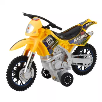 LEAN TOYS Off-Road Cross Bike Drive Lights Sounds Yellow