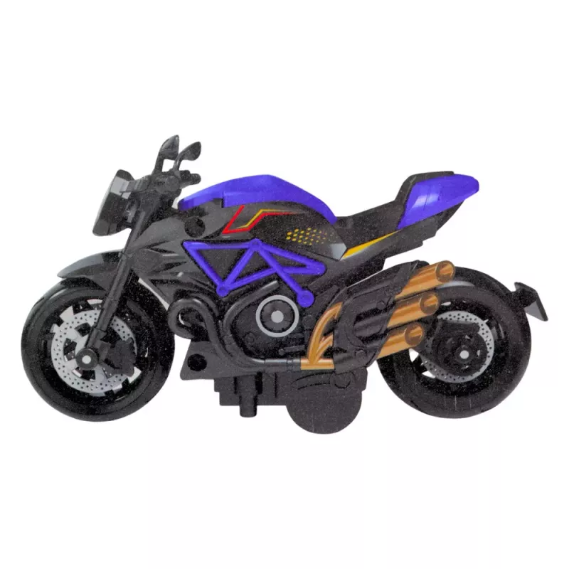LEAN TOYS Motocikla rotaļlieta montāžai ar skrūvēm Metāls 1:14 DIY Melns un Zils